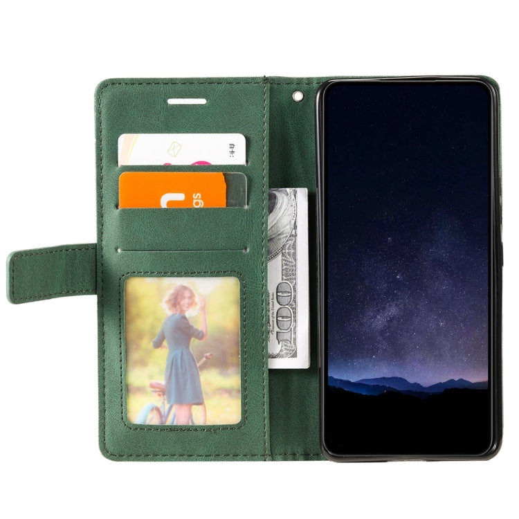 For iPhone 16 Skin Feel Splicing Leather Phone Case(Green)