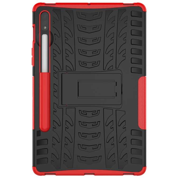 For Samsung Galaxy Tab S9 / S7 / S8 Tire Texture TPU + PC Tablet Case(Red)