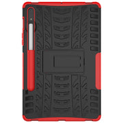 For Samsung Galaxy Tab S9 / S7 / S8 Tire Texture TPU + PC Tablet Case(Red)