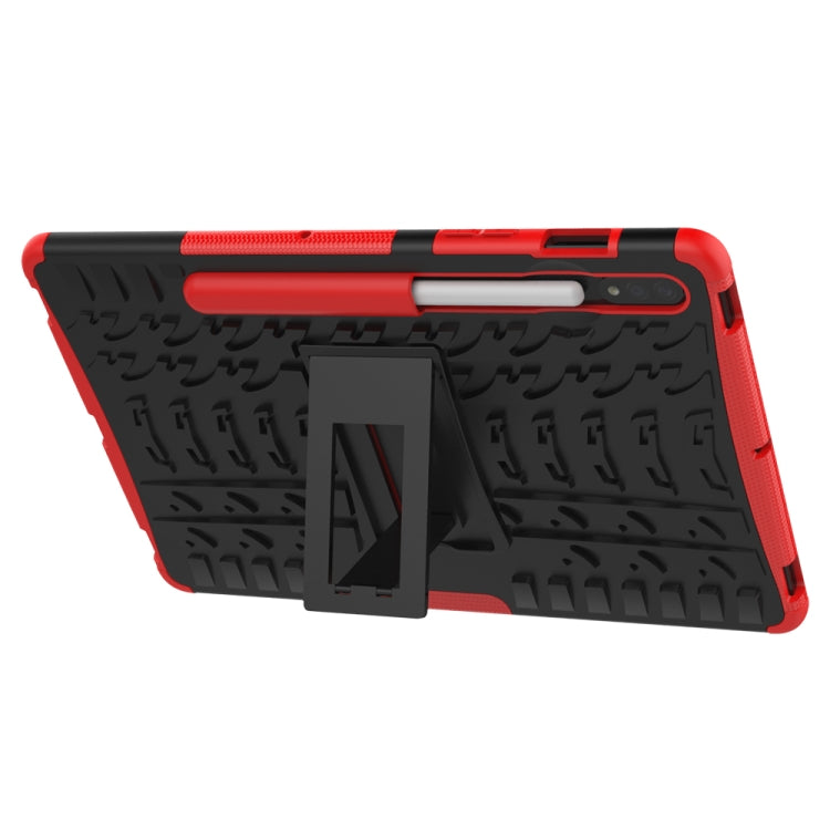 For Samsung Galaxy Tab S9 / S7 / S8 Tire Texture TPU + PC Tablet Case(Red)