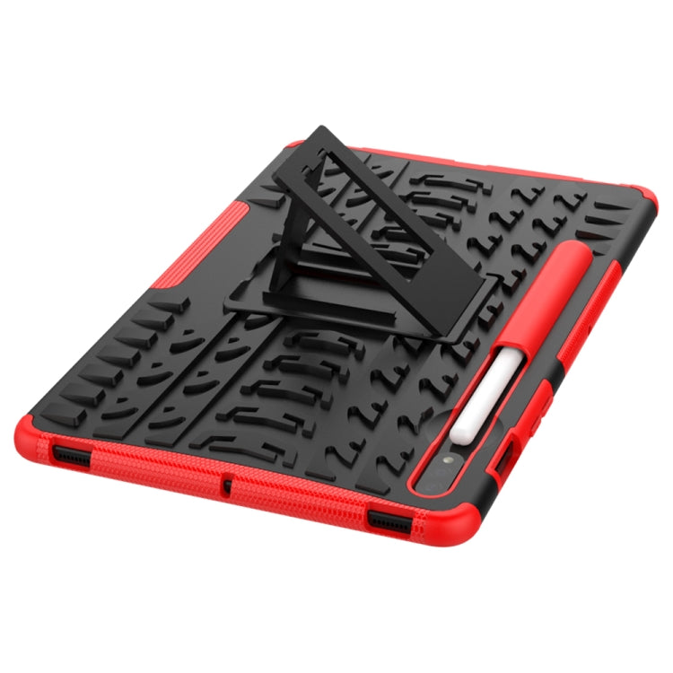 For Samsung Galaxy Tab S9 / S7 / S8 Tire Texture TPU + PC Tablet Case(Red)
