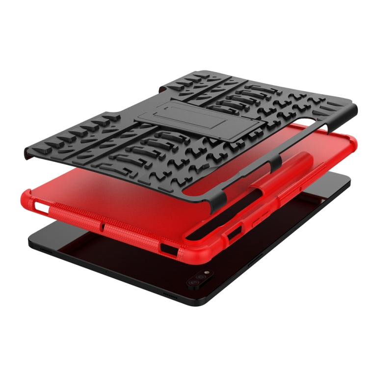 For Samsung Galaxy Tab S9 / S7 / S8 Tire Texture TPU + PC Tablet Case(Red)
