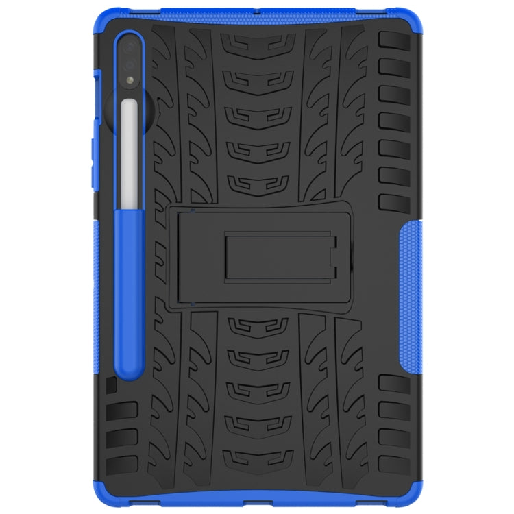 For Samsung Galaxy Tab S9 / S7 / S8 Tire Texture TPU + PC Tablet Case(Blue)