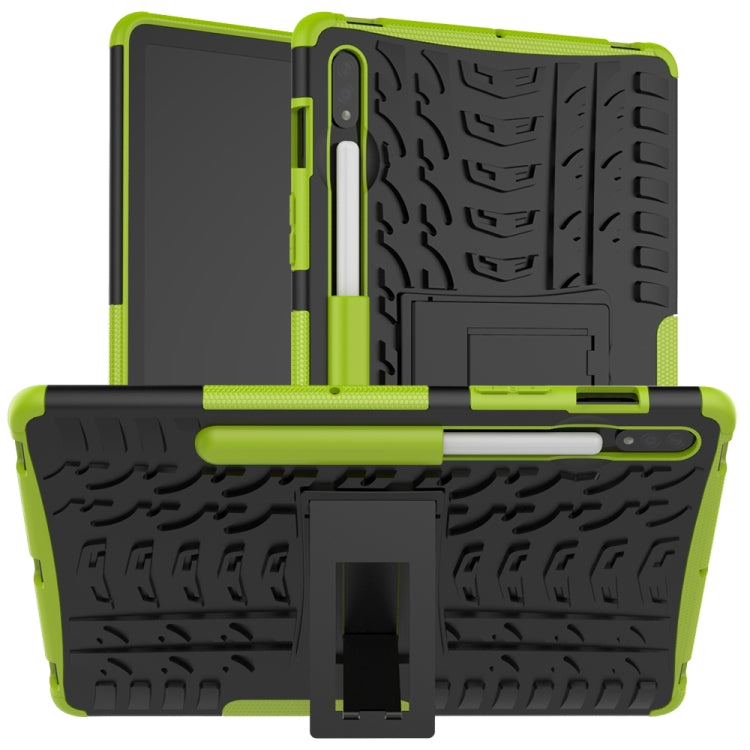 For Samsung Galaxy Tab S9 / S7 / S8 Tire Texture TPU + PC Tablet Case(Green)