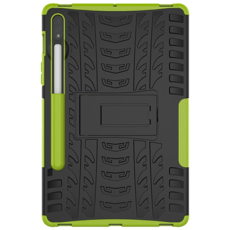 For Samsung Galaxy Tab S9 / S7 / S8 Tire Texture TPU + PC Tablet Case(Green)