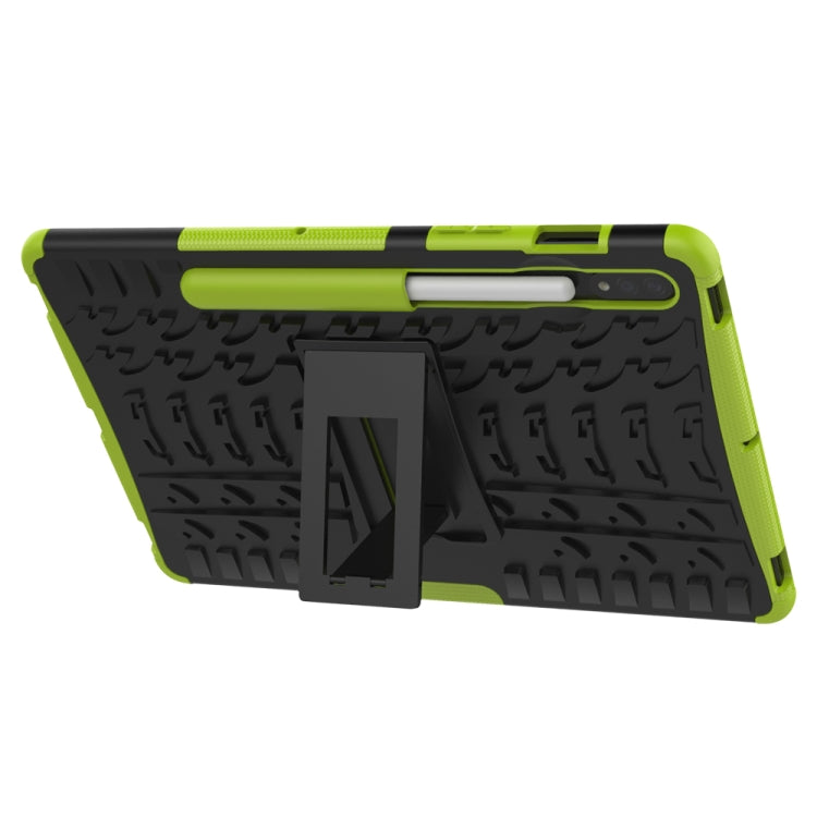 For Samsung Galaxy Tab S9 / S7 / S8 Tire Texture TPU + PC Tablet Case(Green)