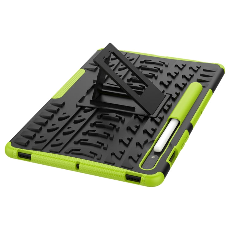 For Samsung Galaxy Tab S9 / S7 / S8 Tire Texture TPU + PC Tablet Case(Green)