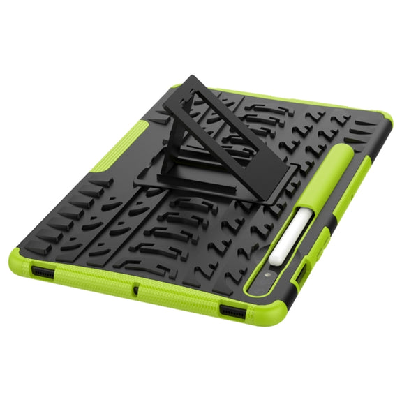 For Samsung Galaxy Tab S9 / S7 / S8 Tire Texture TPU + PC Tablet Case(Green)