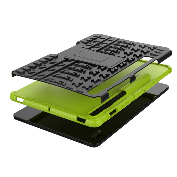 For Samsung Galaxy Tab S9 / S7 / S8 Tire Texture TPU + PC Tablet Case(Green)