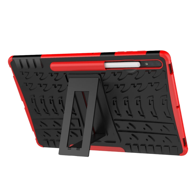 For Samsung Galaxy Tab S9+ Tire Texture TPU + PC Tablet Case(Red)