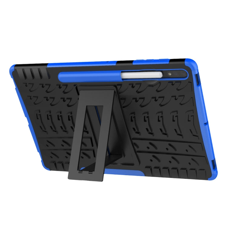 For Samsung Galaxy Tab S9+ Tire Texture TPU + PC Tablet Case(Blue)