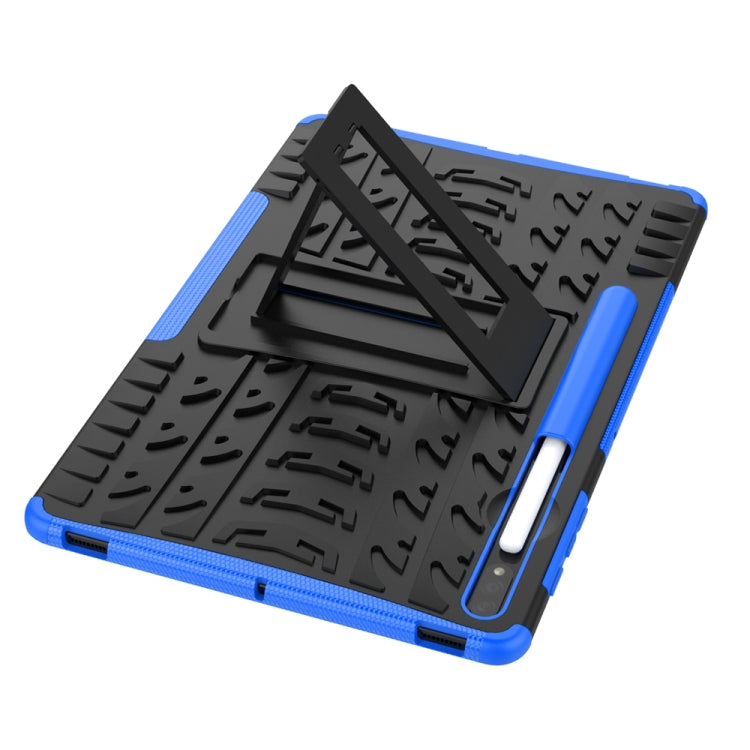 For Samsung Galaxy Tab S9+ Tire Texture TPU + PC Tablet Case(Blue)