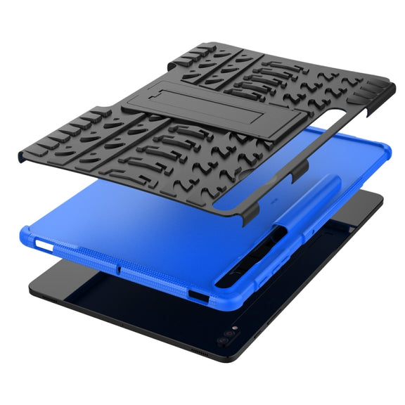 For Samsung Galaxy Tab S9+ Tire Texture TPU + PC Tablet Case(Blue)