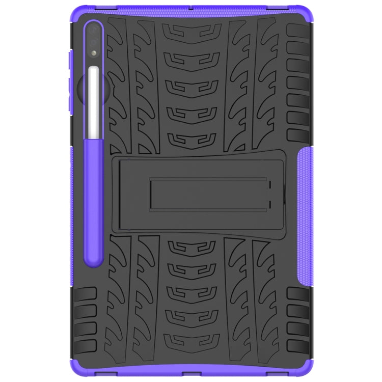 For Samsung Galaxy Tab S9+ Tire Texture TPU + PC Tablet Case(Purple)