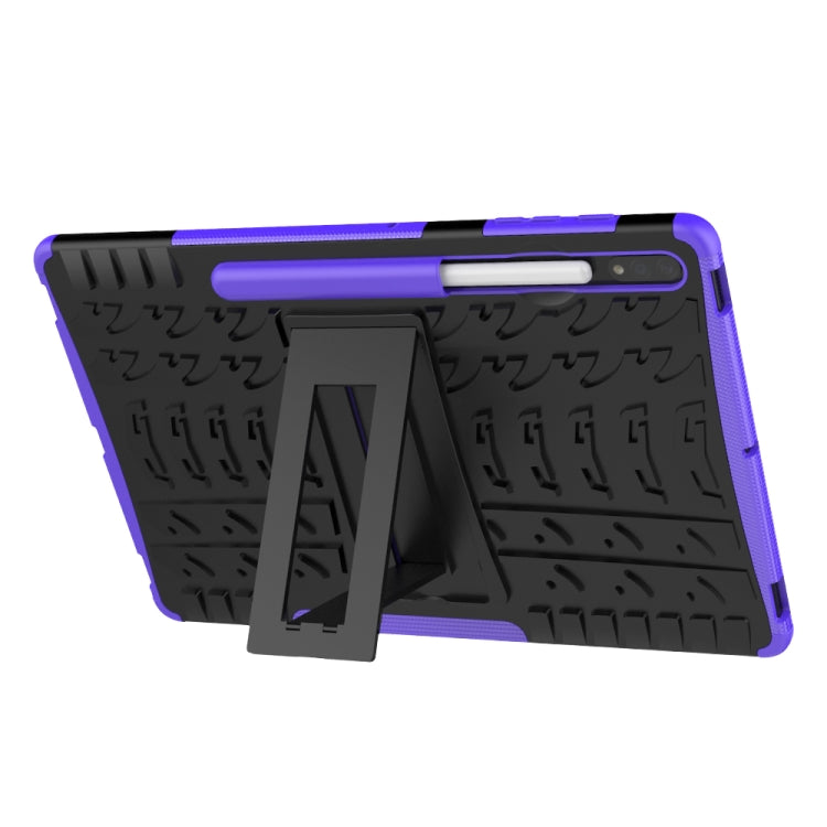 For Samsung Galaxy Tab S9+ Tire Texture TPU + PC Tablet Case(Purple)