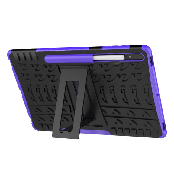 For Samsung Galaxy Tab S9+ Tire Texture TPU + PC Tablet Case(Purple)