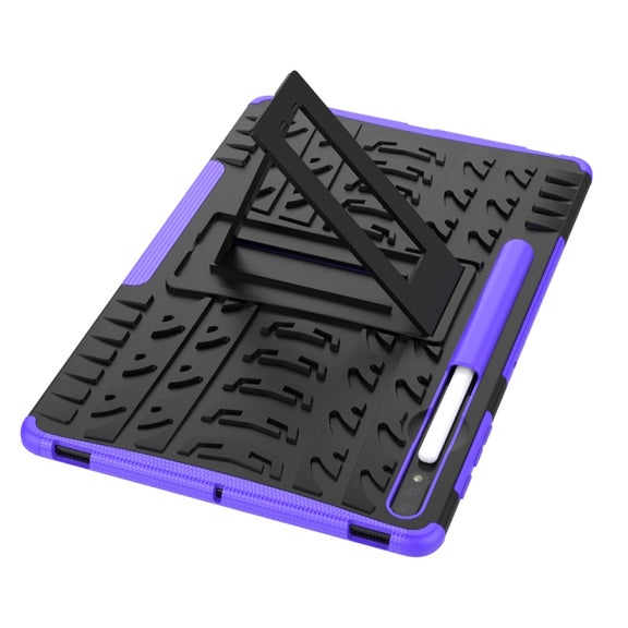 For Samsung Galaxy Tab S9+ Tire Texture TPU + PC Tablet Case(Purple)