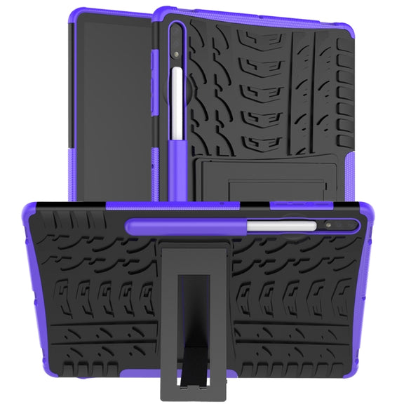 For Samsung Galaxy Tab S9+ Tire Texture TPU + PC Tablet Case(Purple)