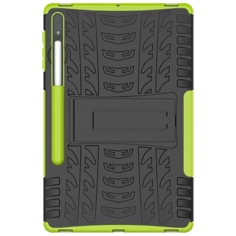 For Samsung Galaxy Tab S9+ Tire Texture TPU + PC Tablet Case(Green)