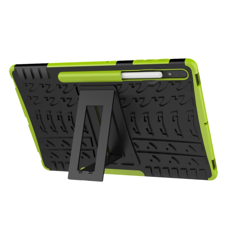 For Samsung Galaxy Tab S9+ Tire Texture TPU + PC Tablet Case(Green)