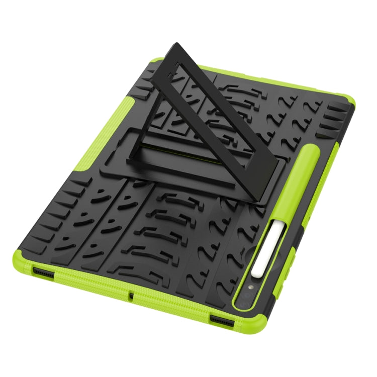 For Samsung Galaxy Tab S9+ Tire Texture TPU + PC Tablet Case(Green)