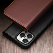For iPhone 15 QIALINO Classic Gen2 Genuine Leather Phone Case(Brown)