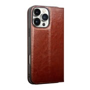 For iPhone 16 Pro QIALINO Classic Genuine Leather Phone Case(Brown)