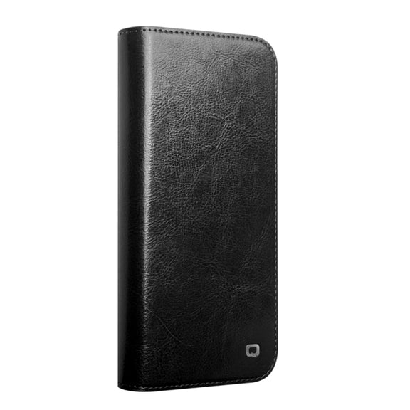 For iPhone 16 Plus QIALINO Classic Genuine Leather Phone Case(Black)