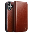 For iPhone 16 QIALINO Classic Genuine Leather Phone Case(Brown) - free shipping - PMC TechLife - Order now!