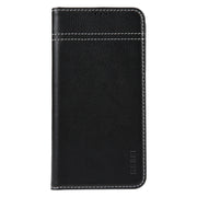 For iPhone 15 Pro Max GEBEI Top-grain Horizontal Flip Leather Phone Case(Black)