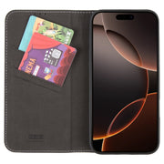 For iPhone 16 Pro GEBEI Top-grain Horizontal Flip Leather Phone Case(Black)