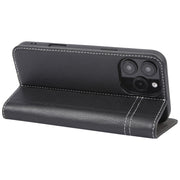 For iPhone 16 Pro Max GEBEI Top-grain Horizontal Flip Leather Phone Case(Black)