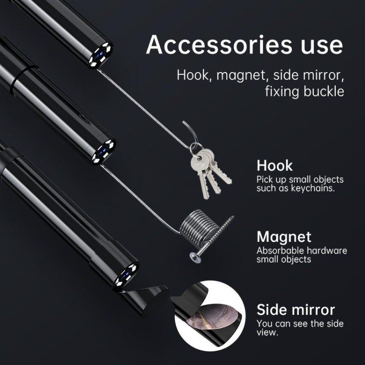 128AV 8mm Lenses Industrial Pipeline Endoscope with 2.4 inch Screen, Spec:10m Tube