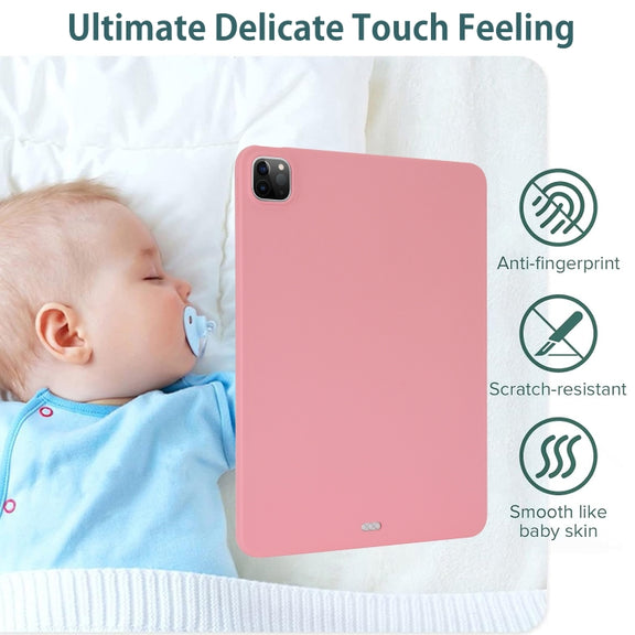 For iPad Air 13 2024 Oil Spray Skin-friendly TPU Tablet Case(Pink)