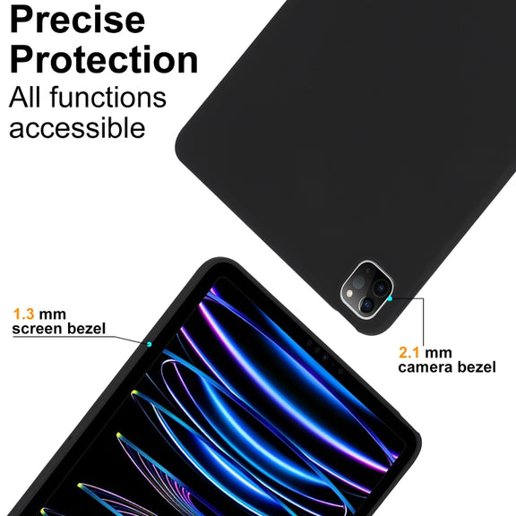 For iPad Pro 11 2024 Oil Spray Skin-friendly TPU Tablet Case(Black)