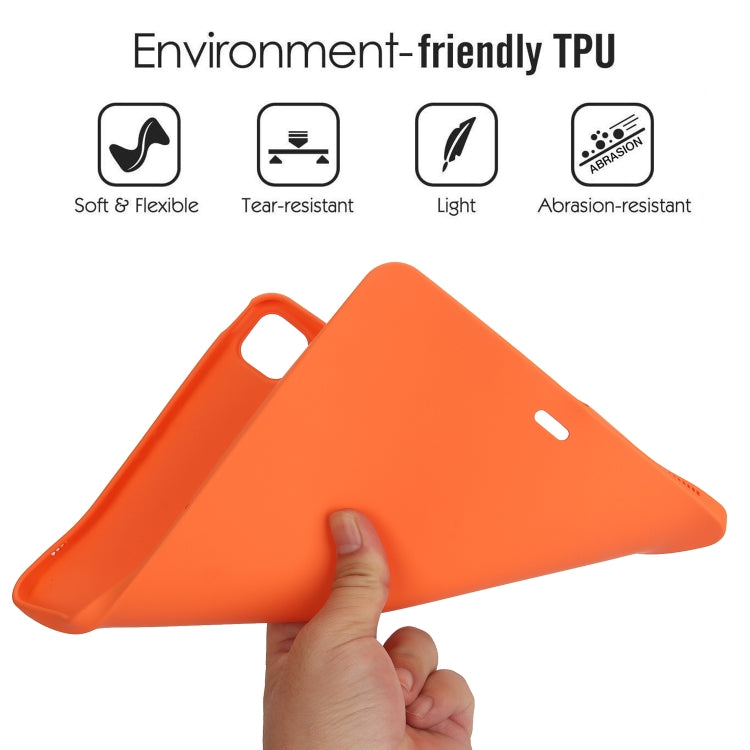 For iPad Pro 13 2024 Oil Spray Skin-friendly TPU Tablet Case(Orange)