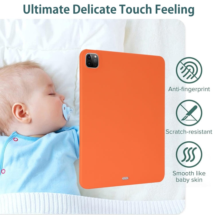 For iPad Pro 13 2024 Oil Spray Skin-friendly TPU Tablet Case(Orange)