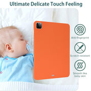For iPad Pro 13 2024 Oil Spray Skin-friendly TPU Tablet Case(Orange)