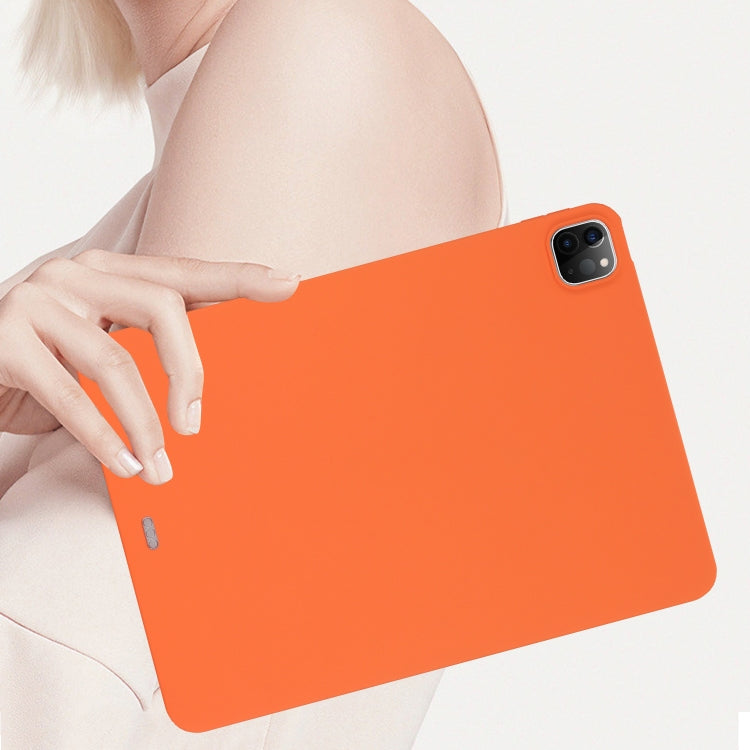 For iPad Pro 13 2024 Oil Spray Skin-friendly TPU Tablet Case(Orange)