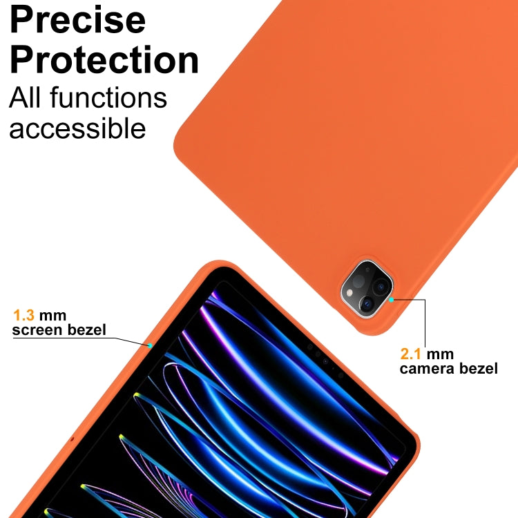 For iPad Pro 13 2024 Oil Spray Skin-friendly TPU Tablet Case(Orange)