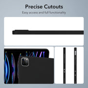 For iPad Pro 13 2024 Oil Spray Skin-friendly TPU Tablet Case(Black)