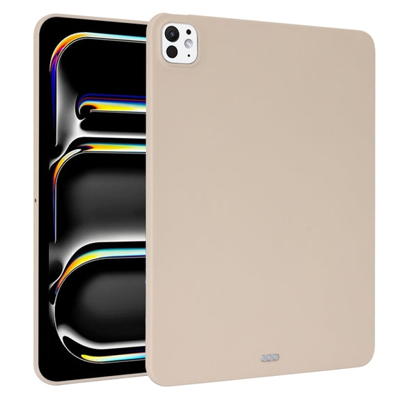 For iPad Pro 13 2024 Oil Spray Skin-friendly TPU Tablet Case(Milk White)