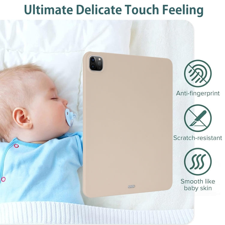 For iPad Pro 13 2024 Oil Spray Skin-friendly TPU Tablet Case(Milk White)