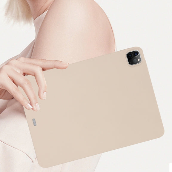 For iPad Pro 13 2024 Oil Spray Skin-friendly TPU Tablet Case(Milk White)