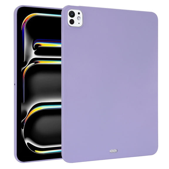 For iPad Pro 13 2024 Oil Spray Skin-friendly TPU Tablet Case(Purple)