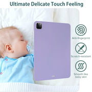For iPad Pro 13 2024 Oil Spray Skin-friendly TPU Tablet Case(Purple)
