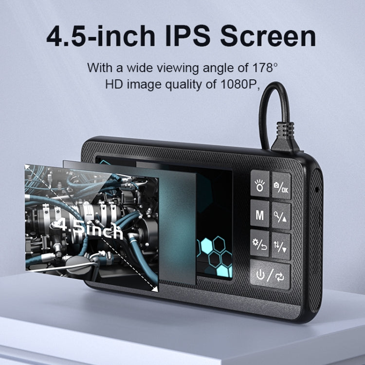 P005 8mm Single Lenses Industrial Pipeline Endoscope with 4.3 inch HD Screen, Spec:10m Tube