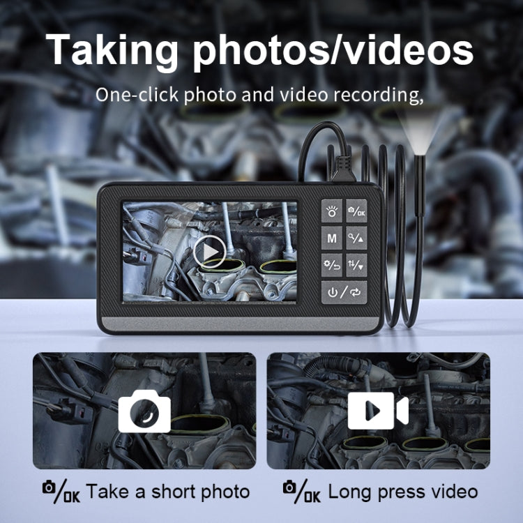 P005 8mm Single Lenses Industrial Pipeline Endoscope with 4.3 inch HD Screen, Spec:10m Tube