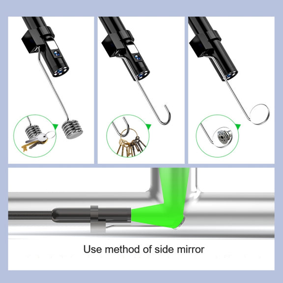 P005 8mm Single Lenses Industrial Pipeline Endoscope with 4.3 inch HD Screen, Spec:10m Tube