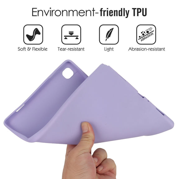 For Samsung Galaxy Tab S9 Oil Spray Skin-friendly TPU Tablet Case(Purple)